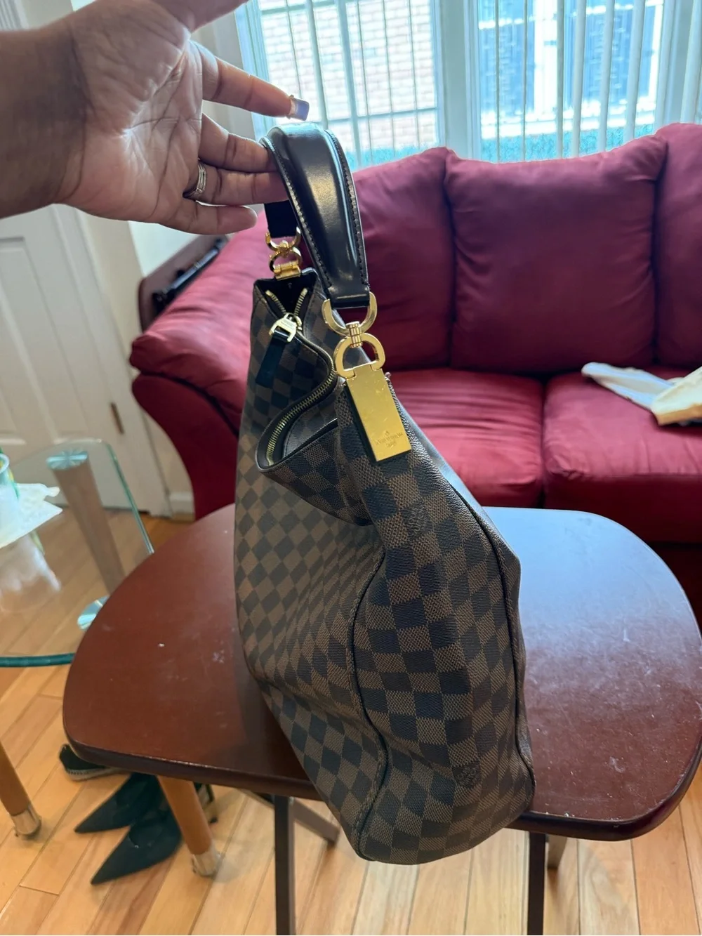 Authentic Louis Vuitton Damier Ebene Portobello PM